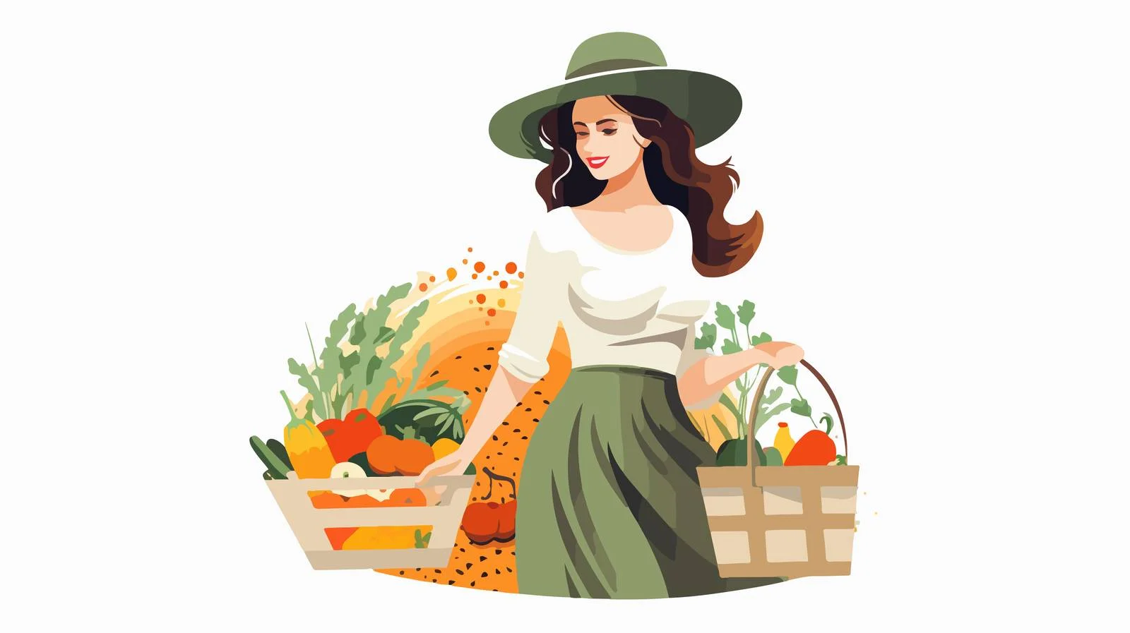 Elegant pregnant lady in hat smiling — free download from Dotvec