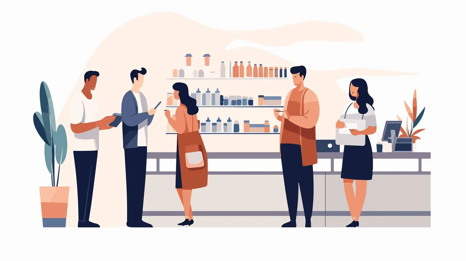 Chic Lady Purchasing Medicine at Pharmacy — free download from Dotvec