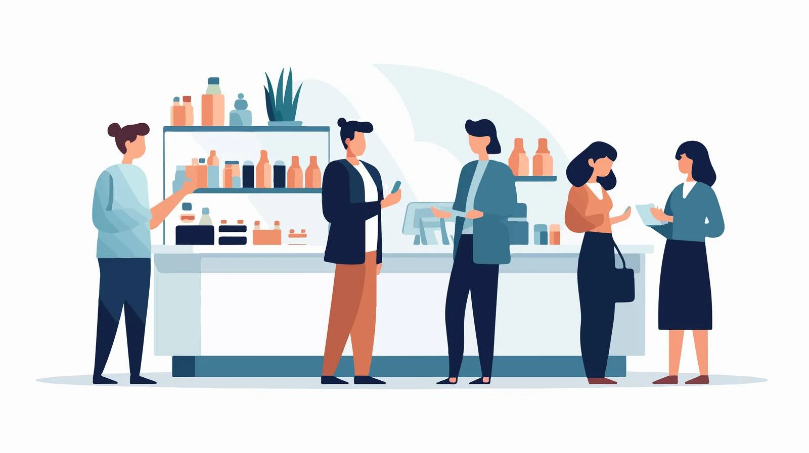 Fashionable Lady Buying Medication at Pharmacy — free download from Dotvec