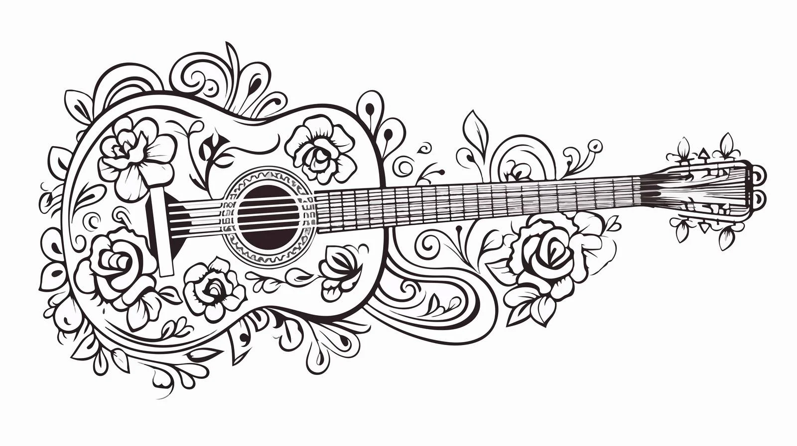 Vintage Classical Guitar Image — free download from Dotvec