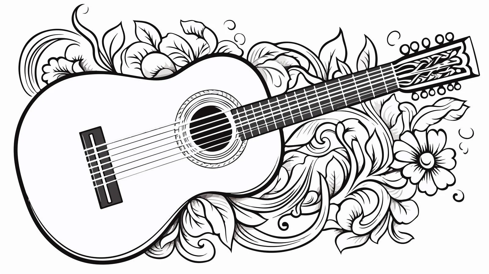Vintage Classical Guitar Image — free download from Dotvec
