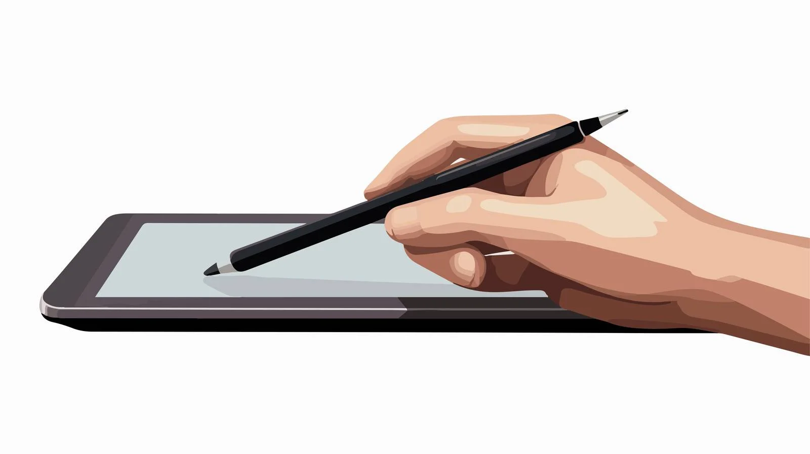 Digital Drawing Stylus Held by Artist — free download from Dotvec