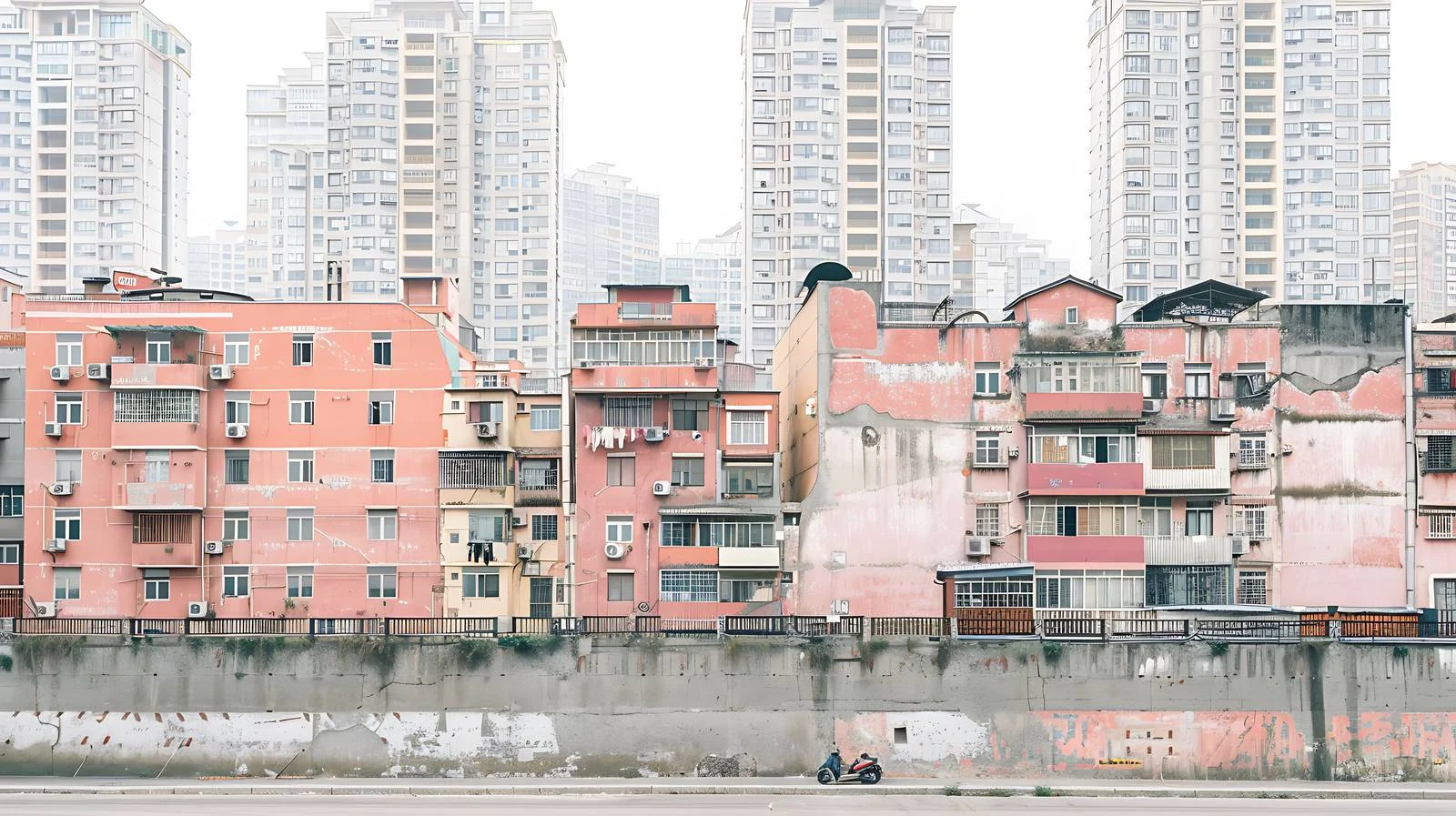Wall cleaning in Chongqing suburb — free download from Dotvec