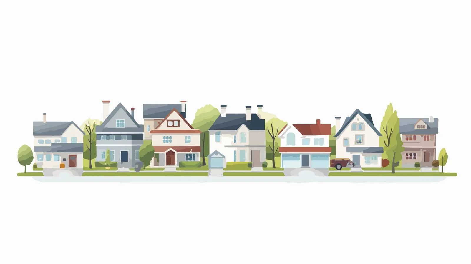 Quaint Suburban Residences in Residential Setting — free download from Dotvec