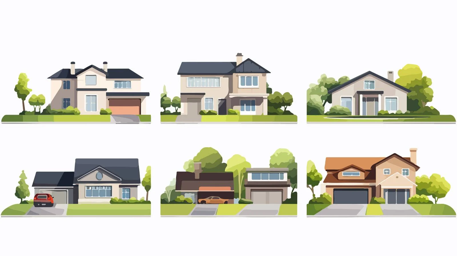Tranquil Suburban Homes on Outskirts — free download from Dotvec