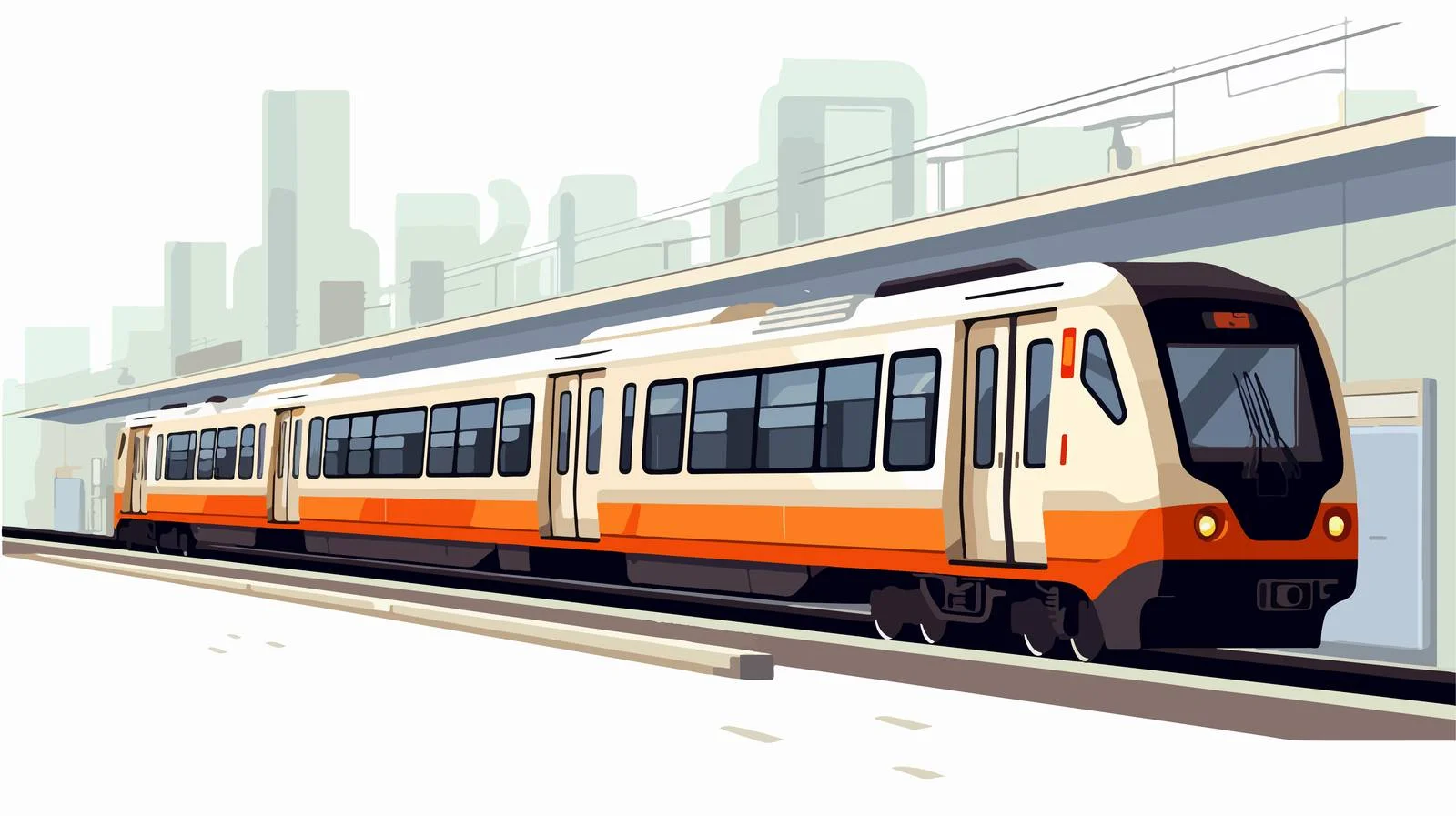 Modern Subway Platform with Sleek Train — free download from Dotvec