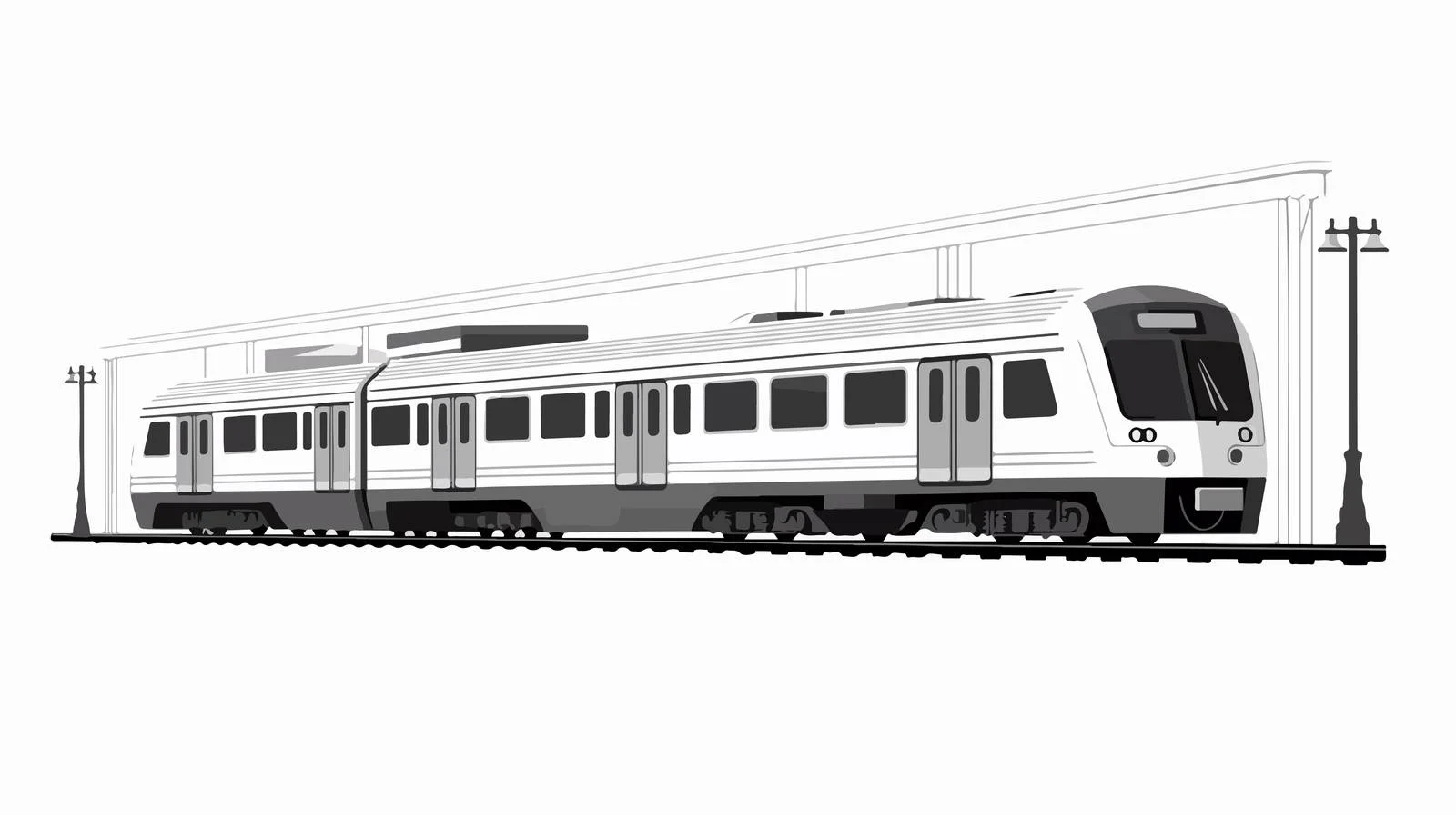Modern Train at Subway Underground Platform — free download from Dotvec