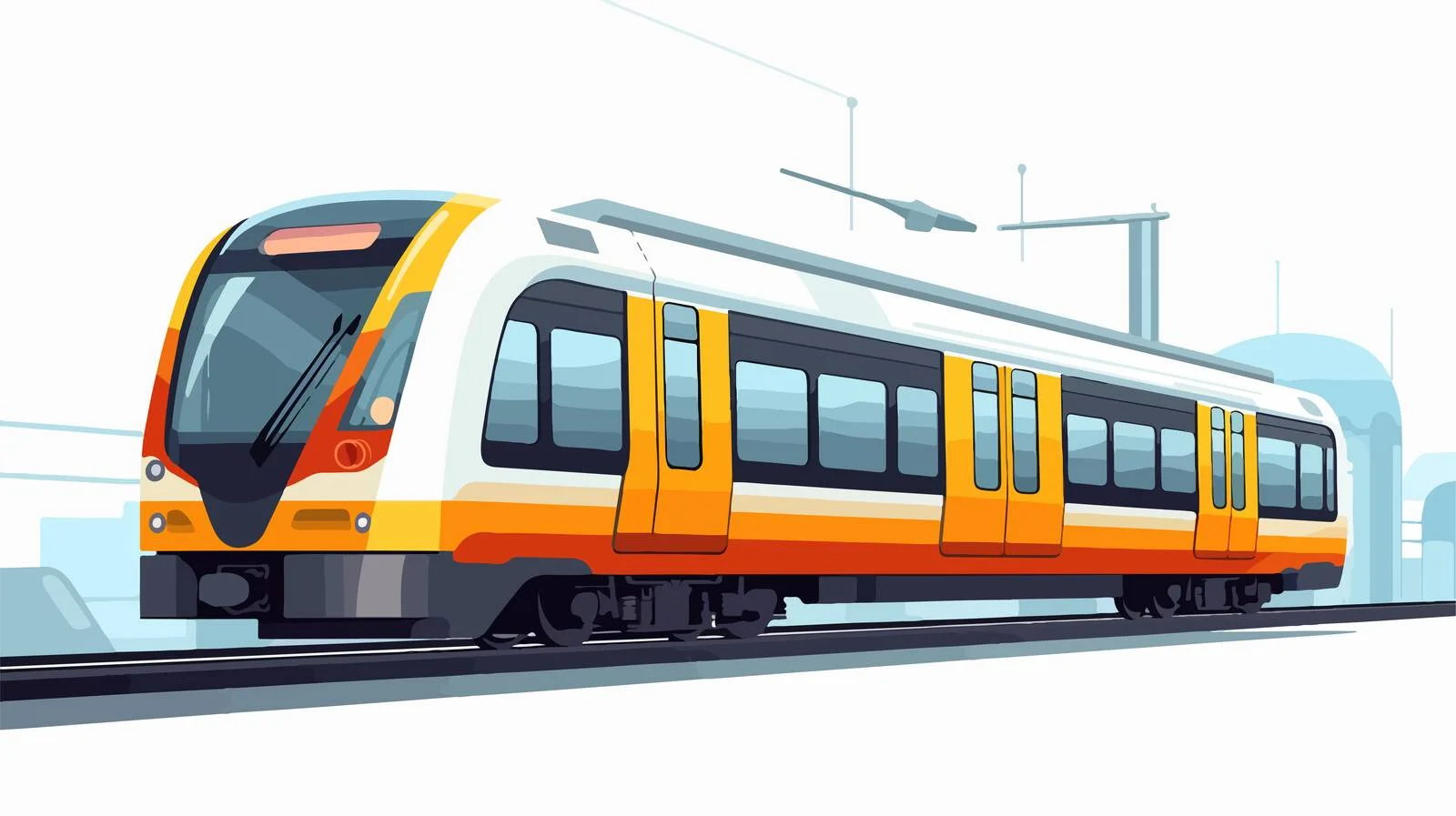 Modern Subway Train at Underground Platform — free download from Dotvec