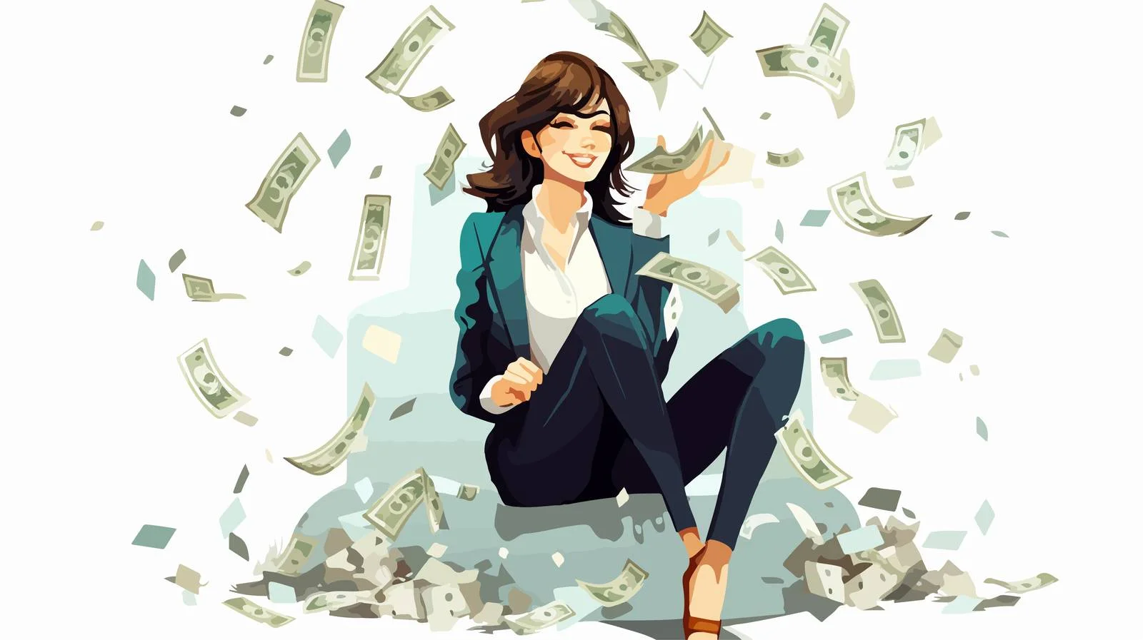 Financial Success Calculations Empower Woman — free download from Dotvec