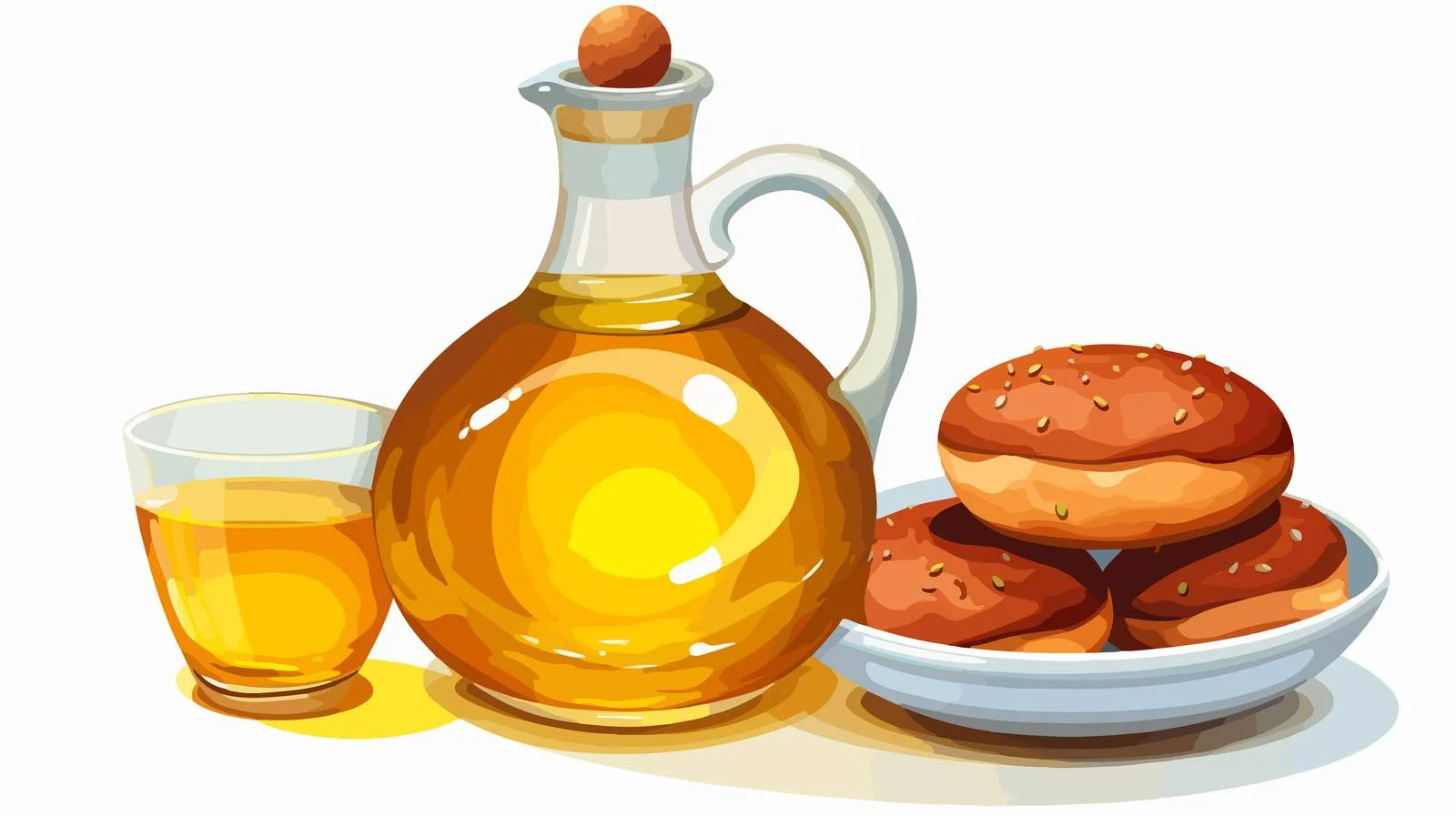 Traditional Jewish Sufganiyah Donuts Vector Graphic — free download from Dotvec