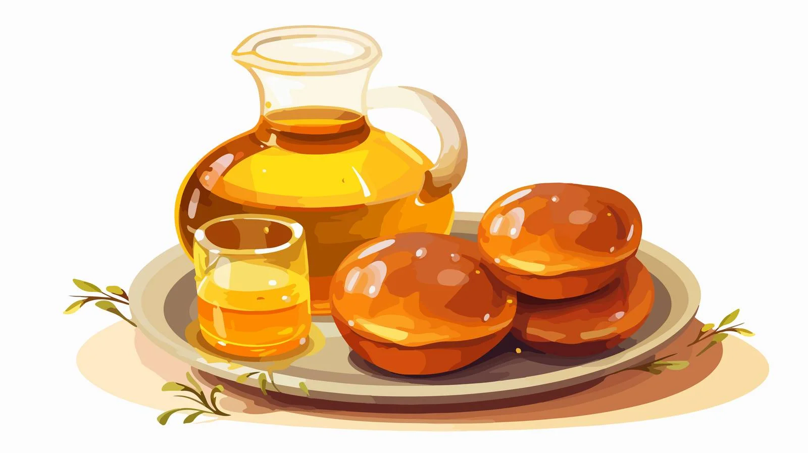 Traditional Jewish Jelly Donut Vector Illustration — free download from Dotvec