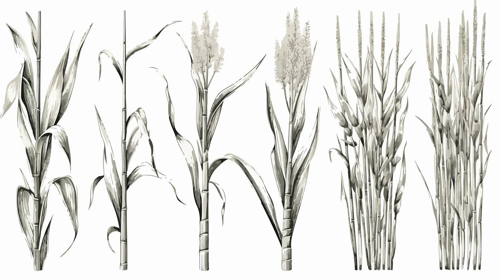 Hand-drawn Sugar Cane Vector Collection — free download from Dotvec