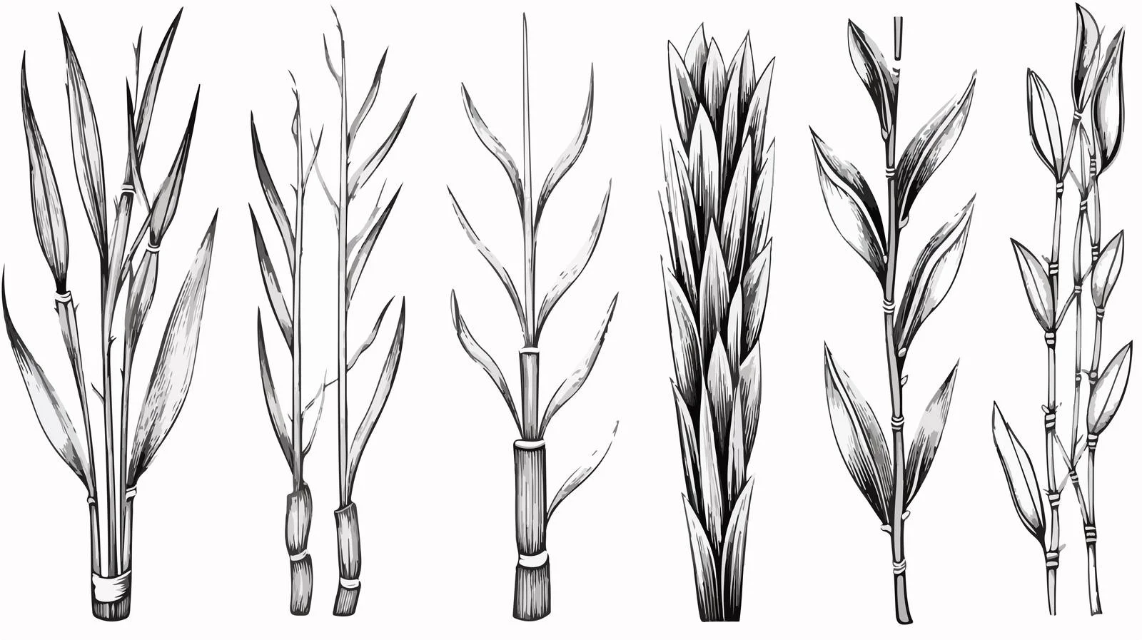 Hand-drawn Sugar Cane Vector Collection — free download from Dotvec