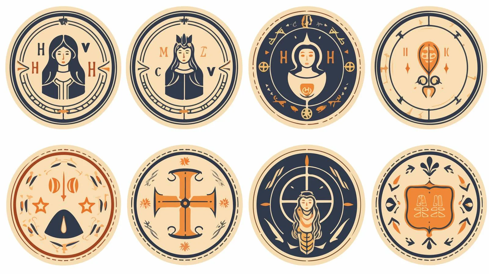 Coins Suit in Occult Tarot Deck — free download from Dotvec