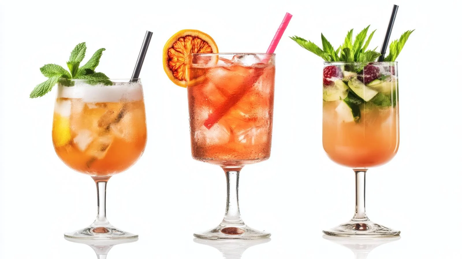 Exotic Summer Cocktail Collection on White Background — free download from Dotvec