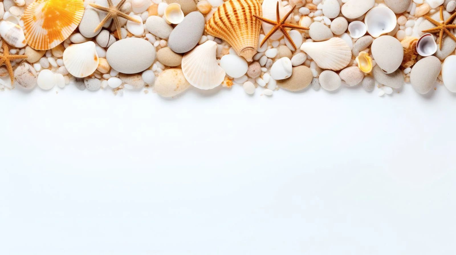 Serene Summer Beach Scene with Starfish – free pebbles image from Dotvec