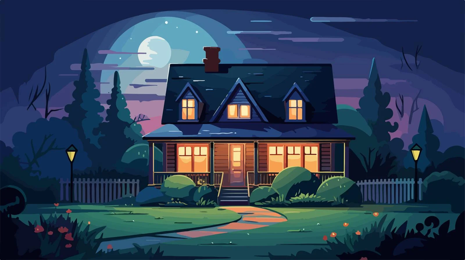 Elegant summer mansion with veranda — free download from Dotvec