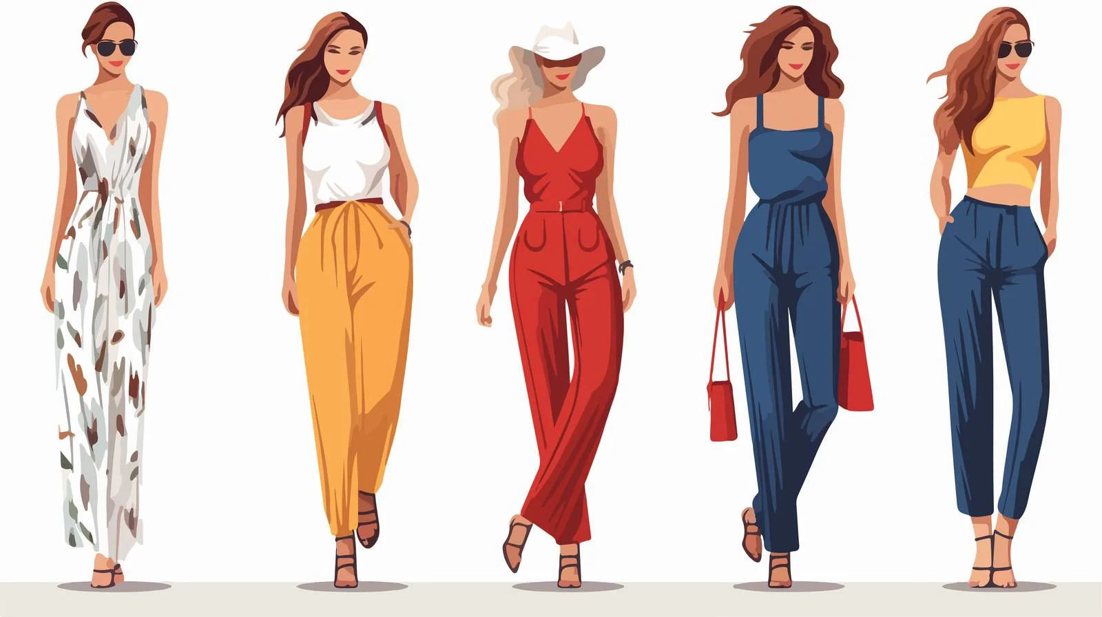 Chic Sleeveless Jumpsuit: Summer Fashion Elegance — free download from Dotvec