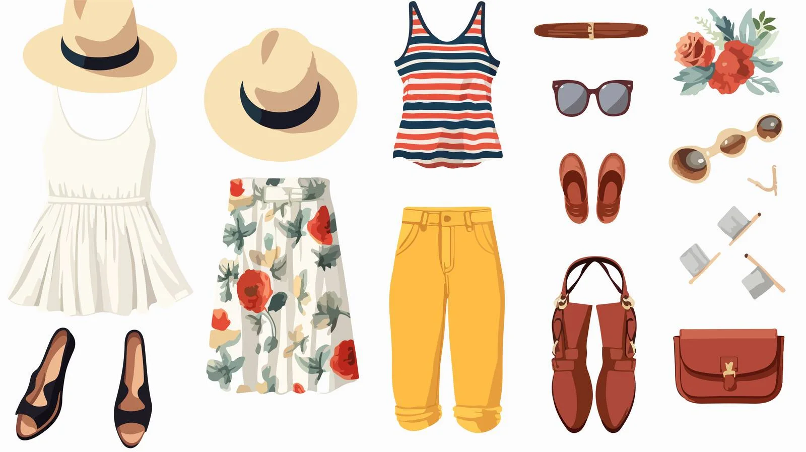 Chic Summer Women's Casual Apparel Style — free download from Dotvec