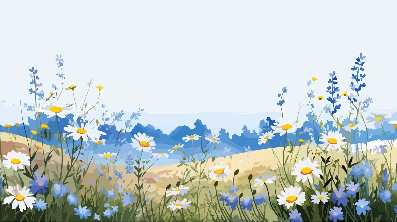 Tranquil Rural Field with Summer Blossoms — free download from Dotvec