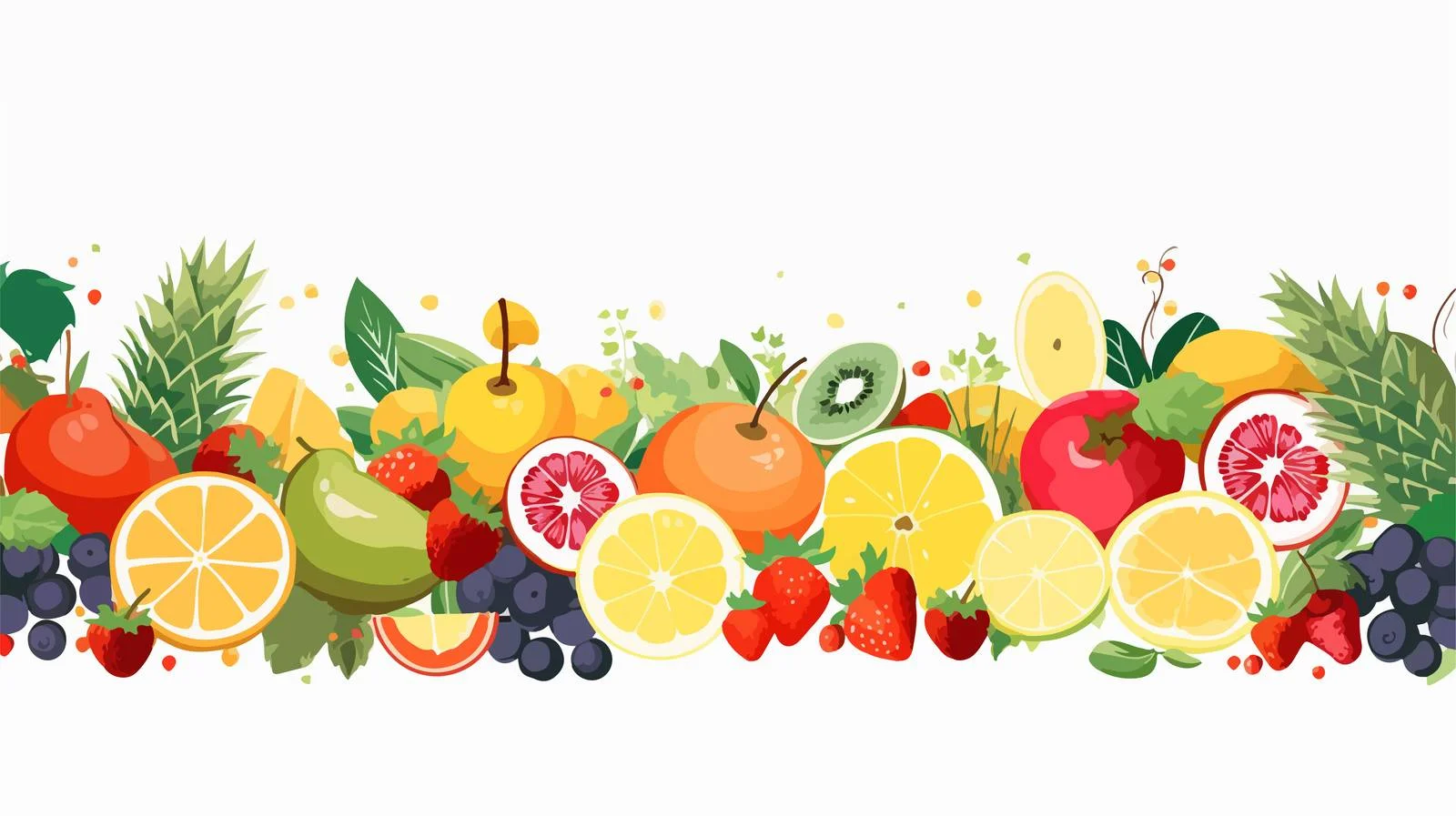 Exotic Summer Fruit Greeting Card Design — free download from Dotvec