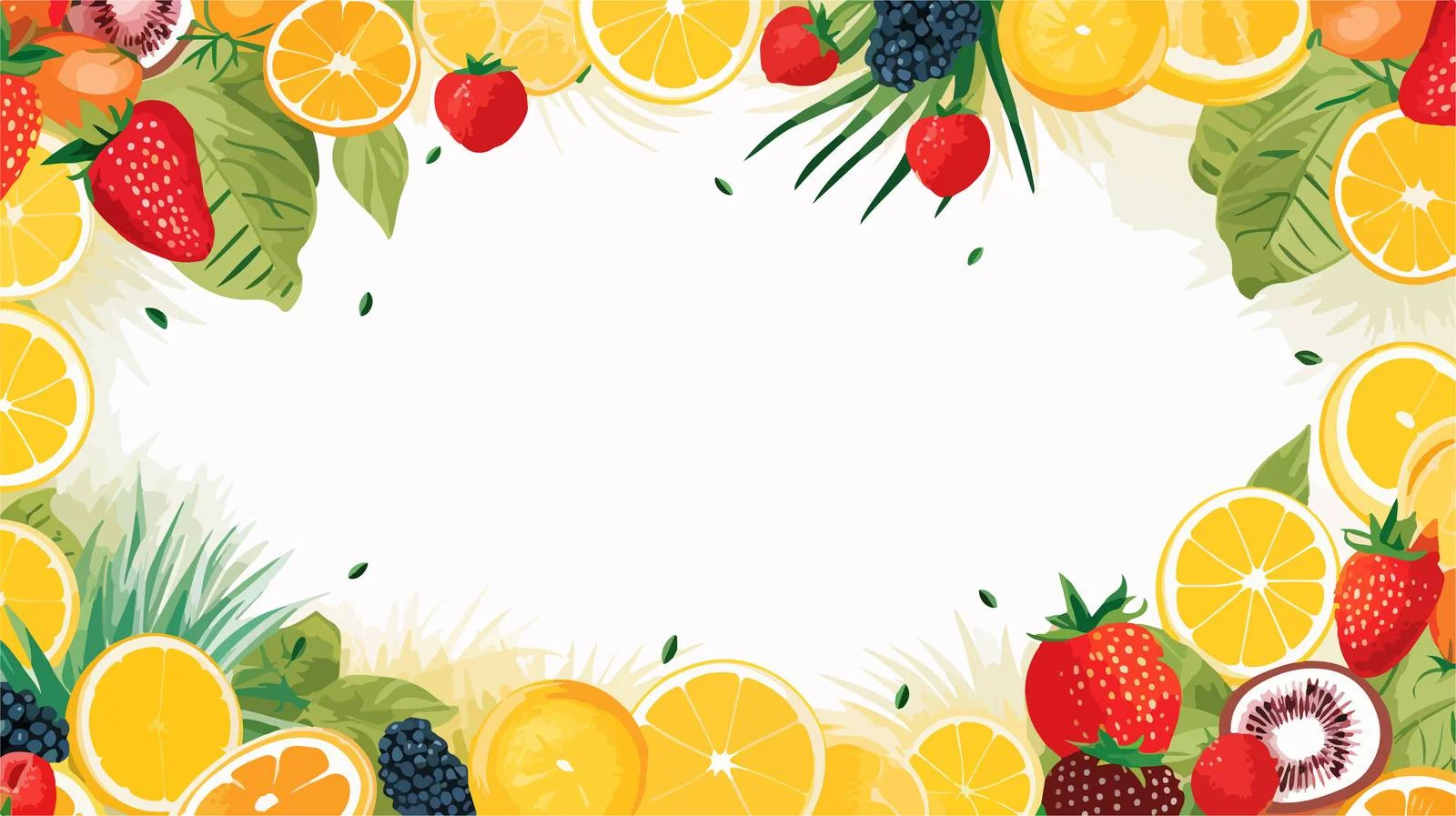 Exotic Tropical Summer Fruits Card Design — free download from Dotvec