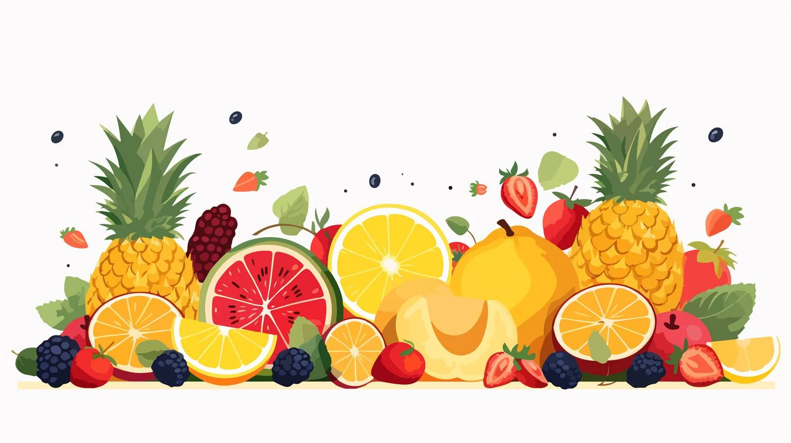 Exotic Tropical Fruits Card Background Design — free download from Dotvec