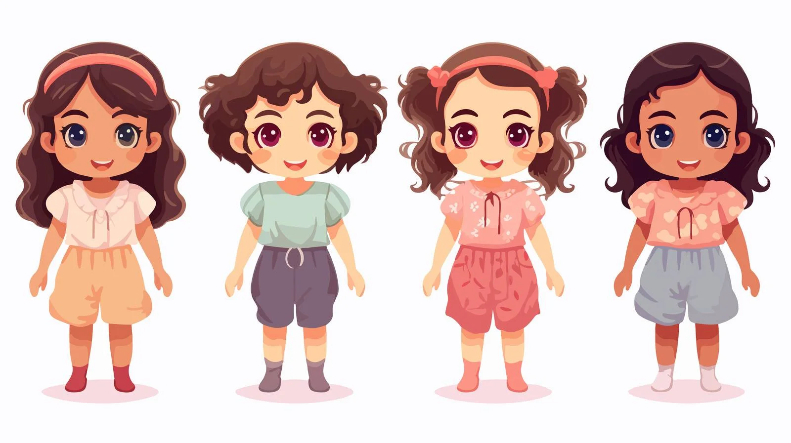 Chic Summer Girls Blouse for Kids — free download from Dotvec