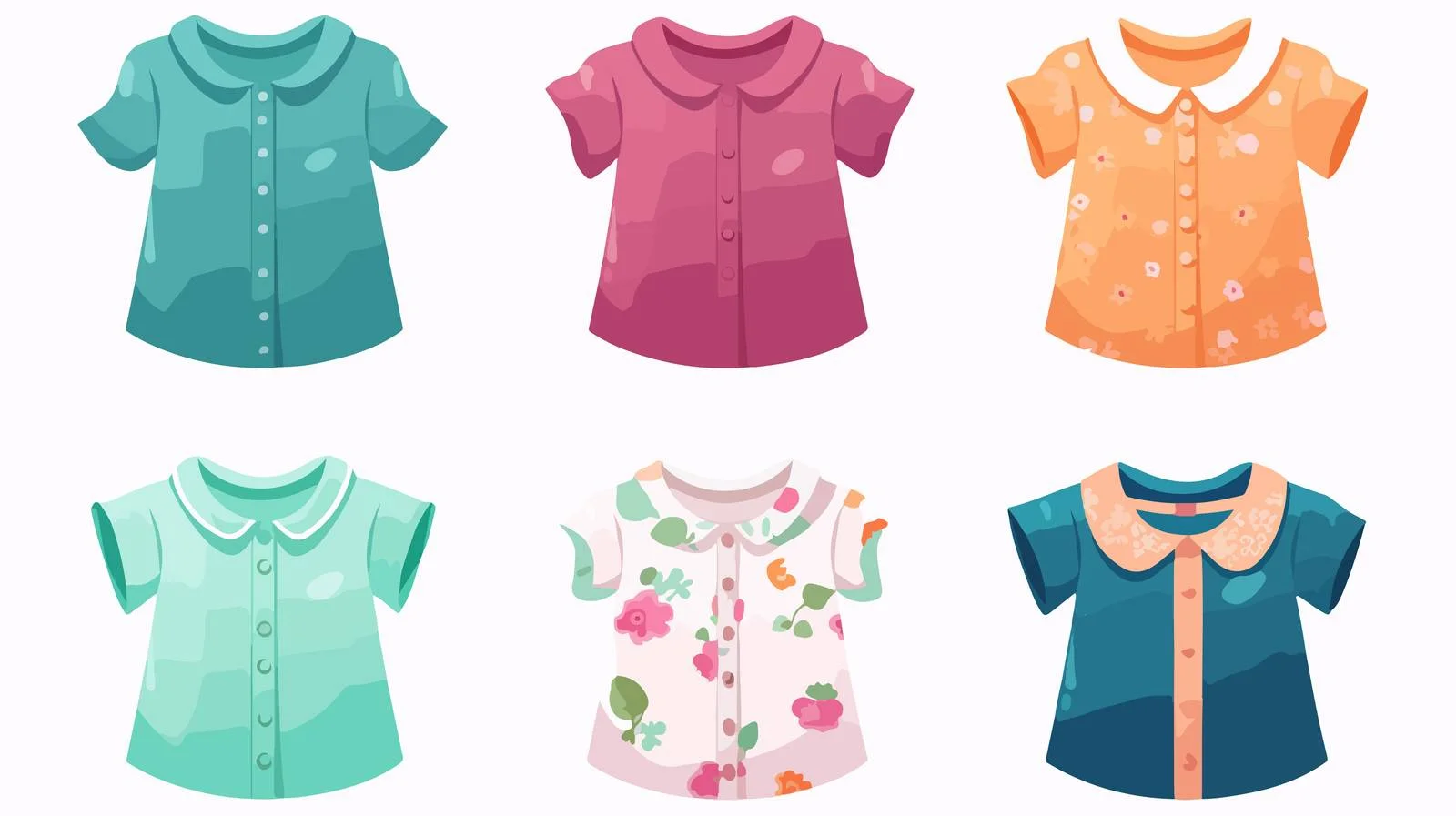 Chic Summer Girls Blouse for Kids — free download from Dotvec