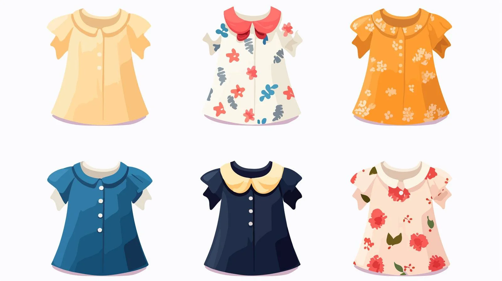 Chic Girls' Blouse: Casual Summer Style — free download from Dotvec