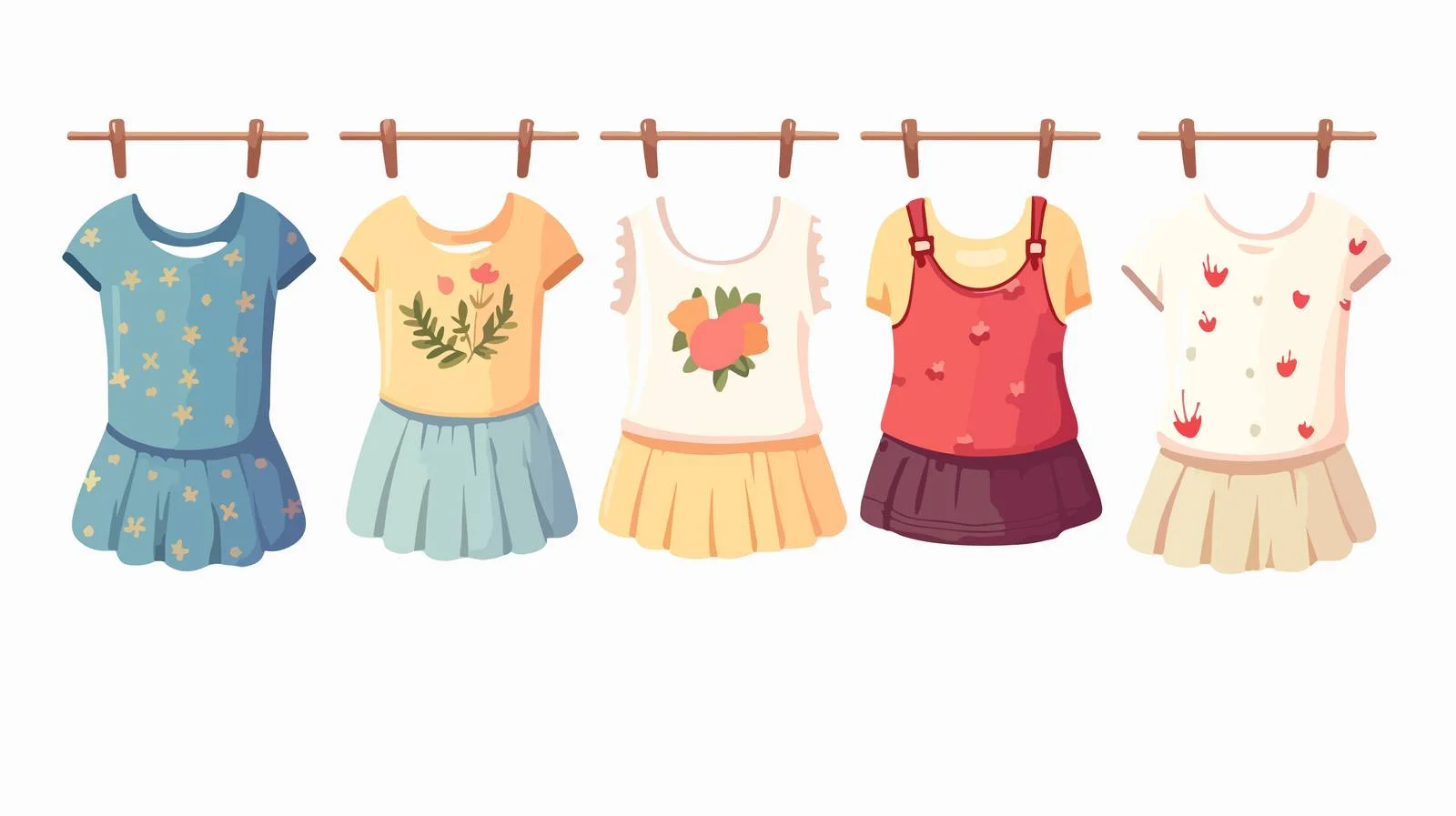 Chic Girls Summer Blouse: Casual Girly Tee — free download from Dotvec