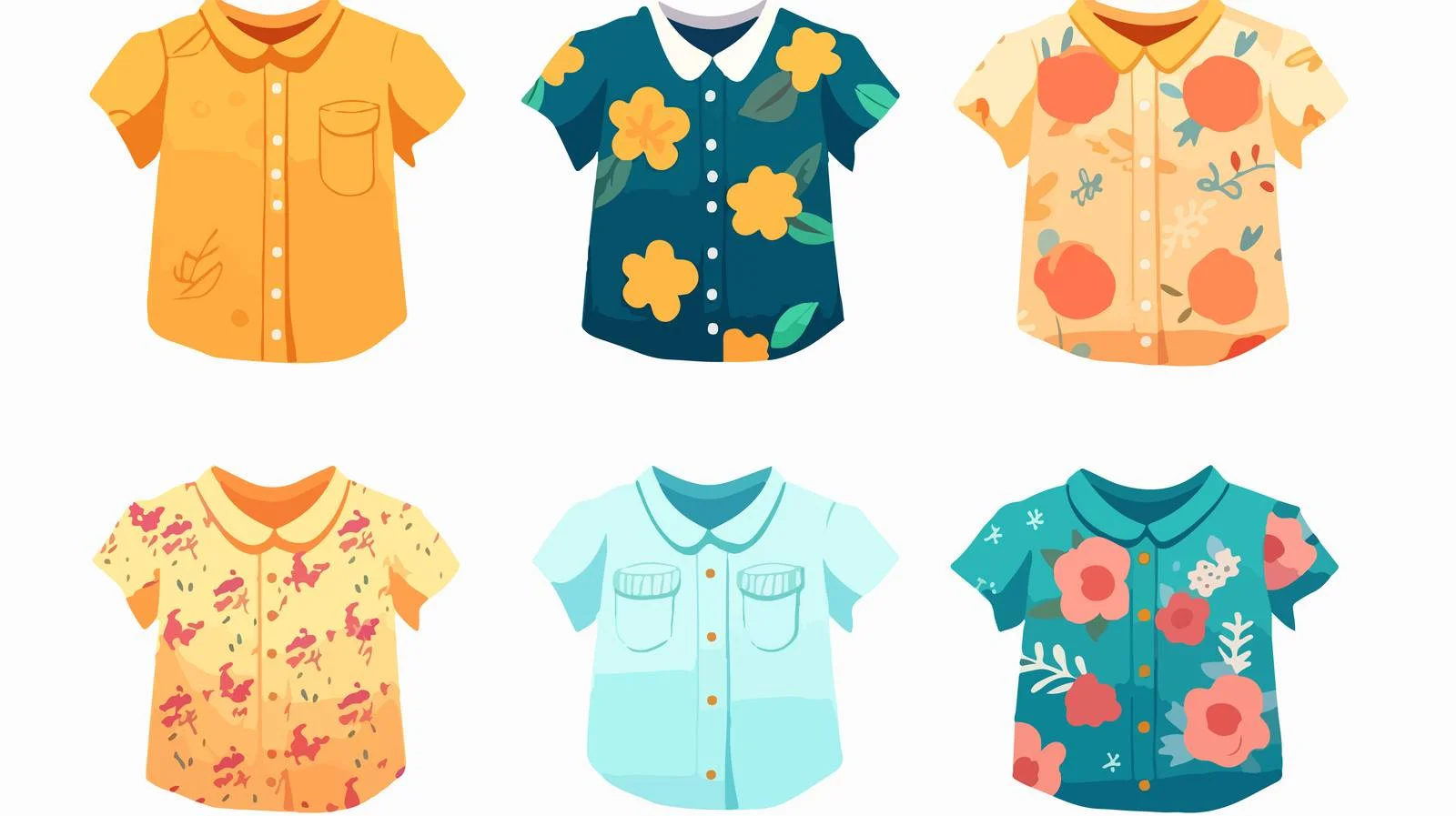 Chic Summer Girls Blouse for Children — free download from Dotvec