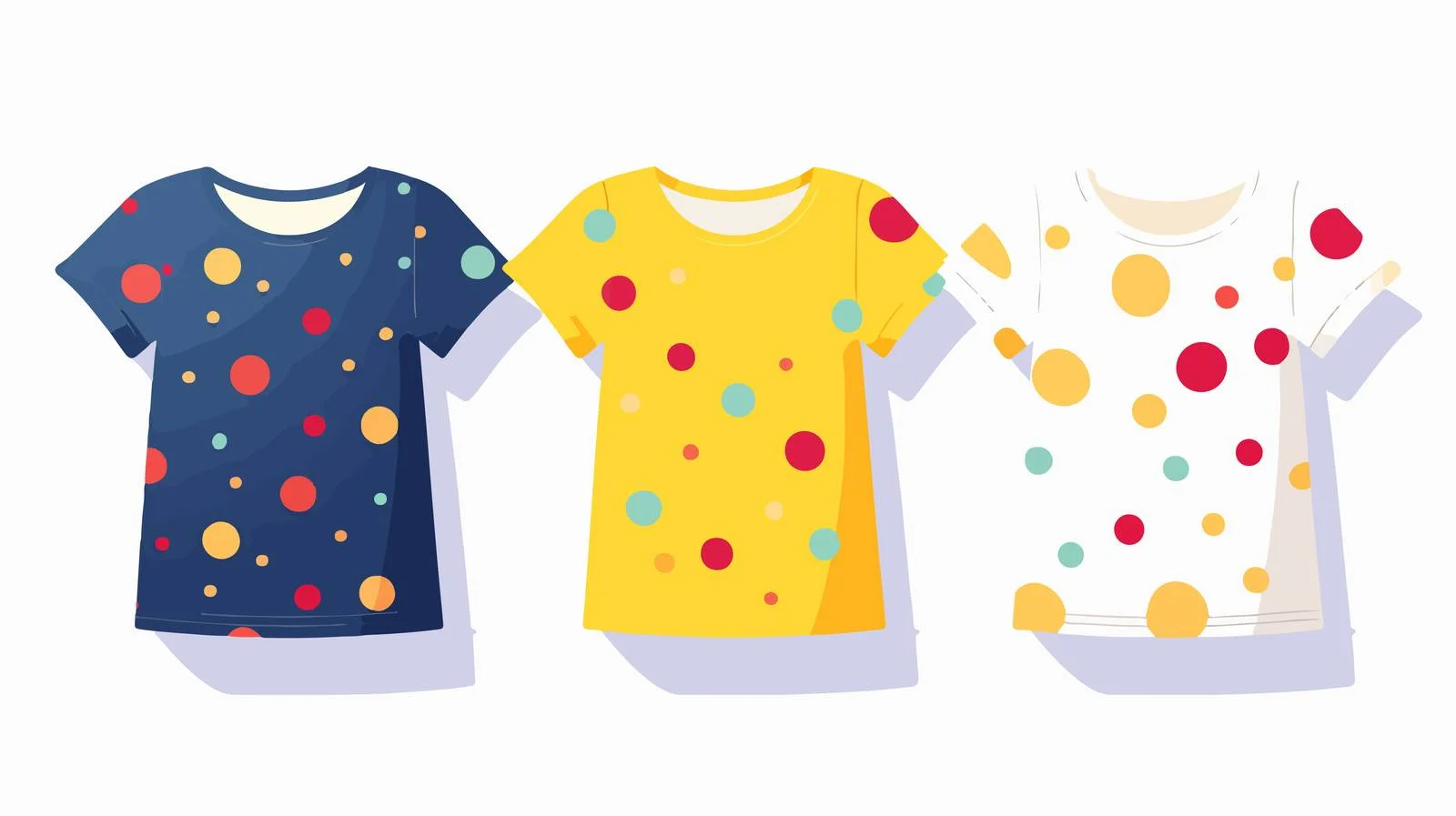 Chic Kids' Polka Dot Summer T-Shirt — free download from Dotvec