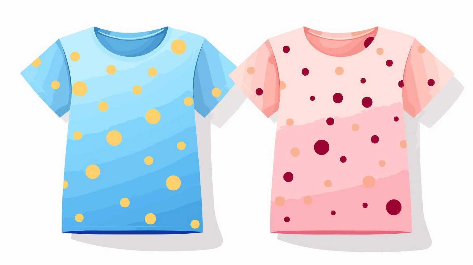 Chic Summer Girls Polka Dot Kids T-Shirt — free download from Dotvec