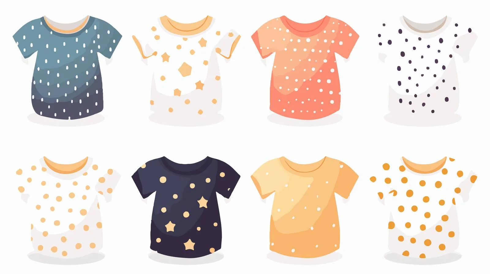 Chic Kids' Polka Dot T-Shirt for Summer — free download from Dotvec