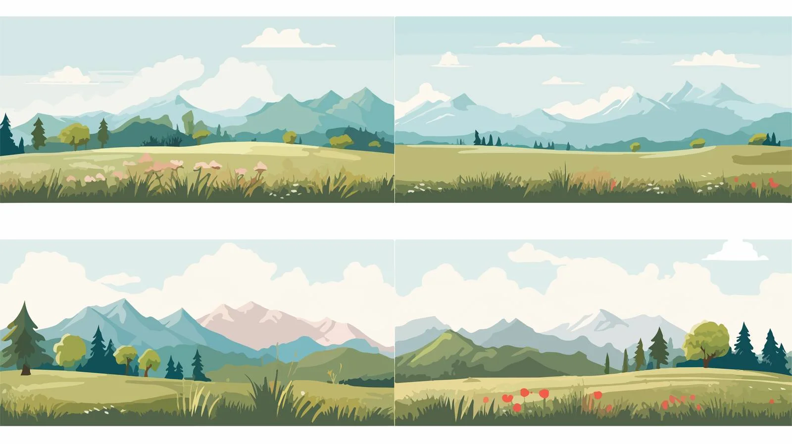 Tranquil Summer Outdoor Scenes with Greenery — free download from Dotvec