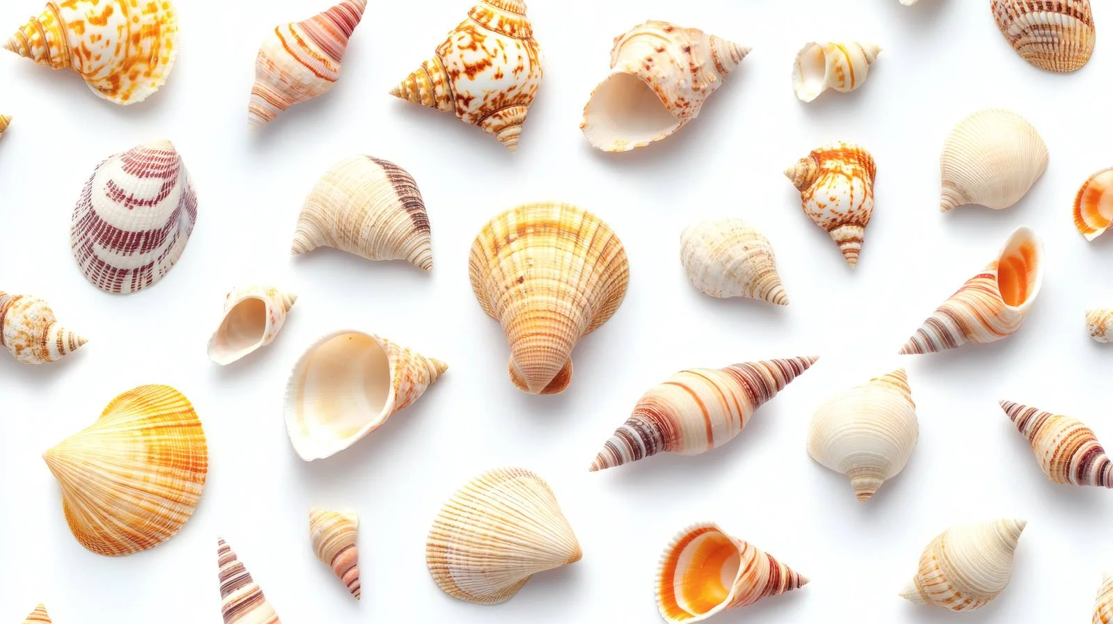 Seashell Summer Pattern on White Background — free download from Dotvec