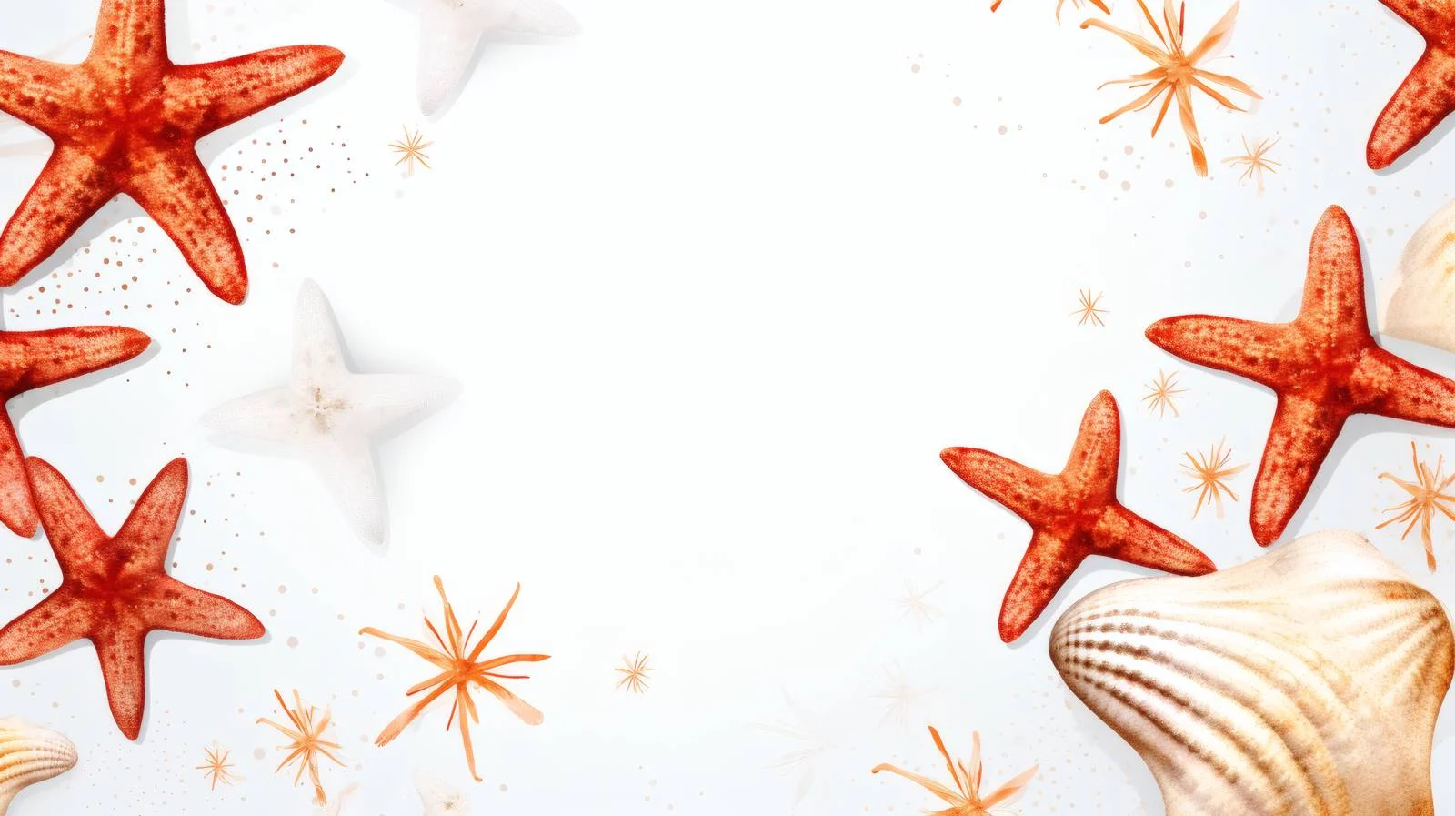 Vibrant Summer Starfish Pattern on White — free download from Dotvec