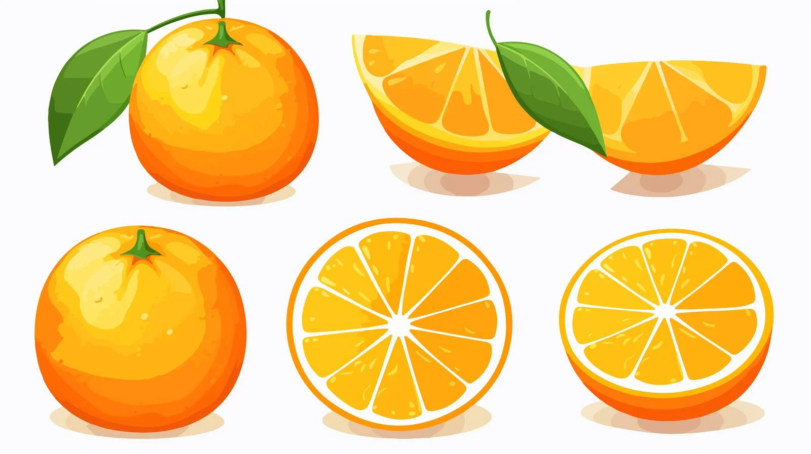 Summer Citrus Halves for Refreshment — free download from Dotvec