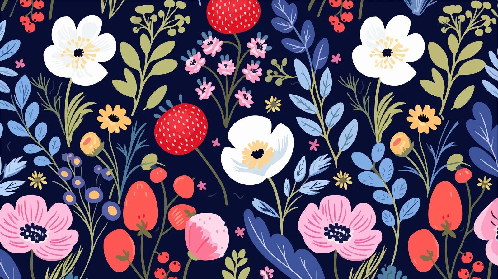 Charming Garden Floral Seamless Pattern — free download from Dotvec