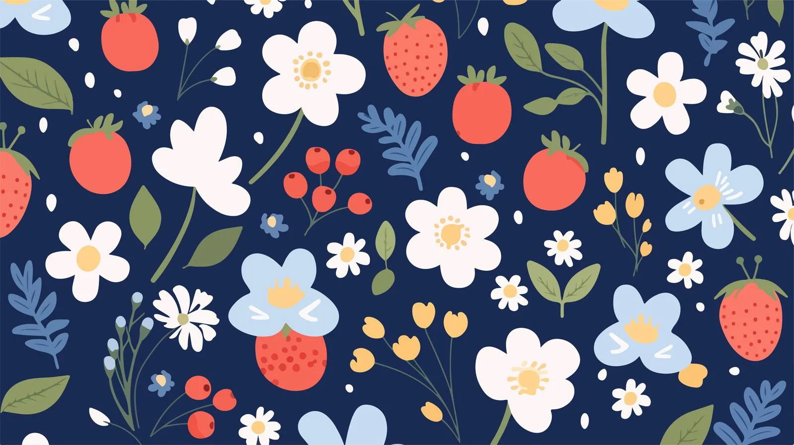 Charming Garden Bloom Seamless Summer Pattern — free download from Dotvec