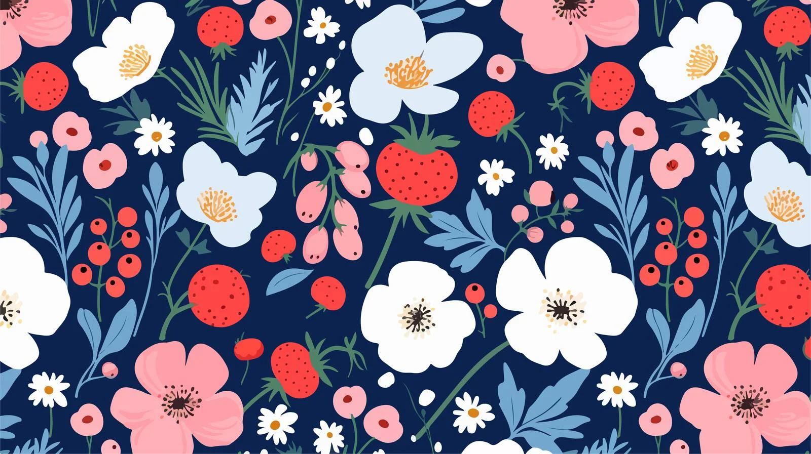 Charming Garden Floral Seamless Summer Pattern — free download from Dotvec