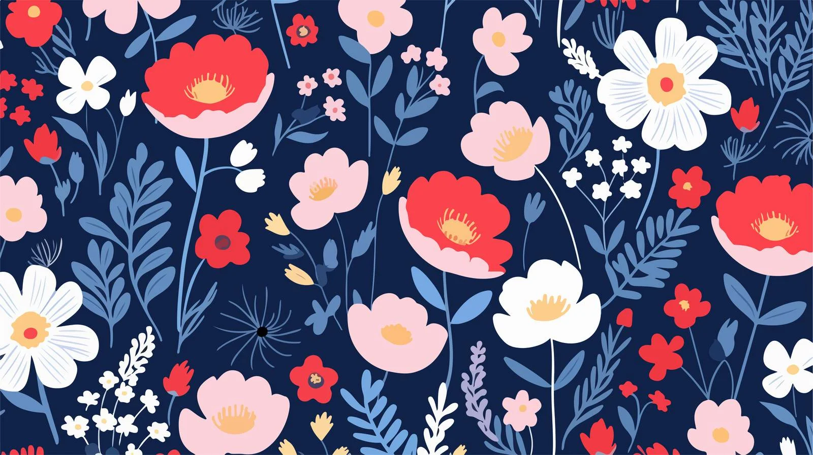 Charming Garden Summer Seamless Pattern — free download from Dotvec