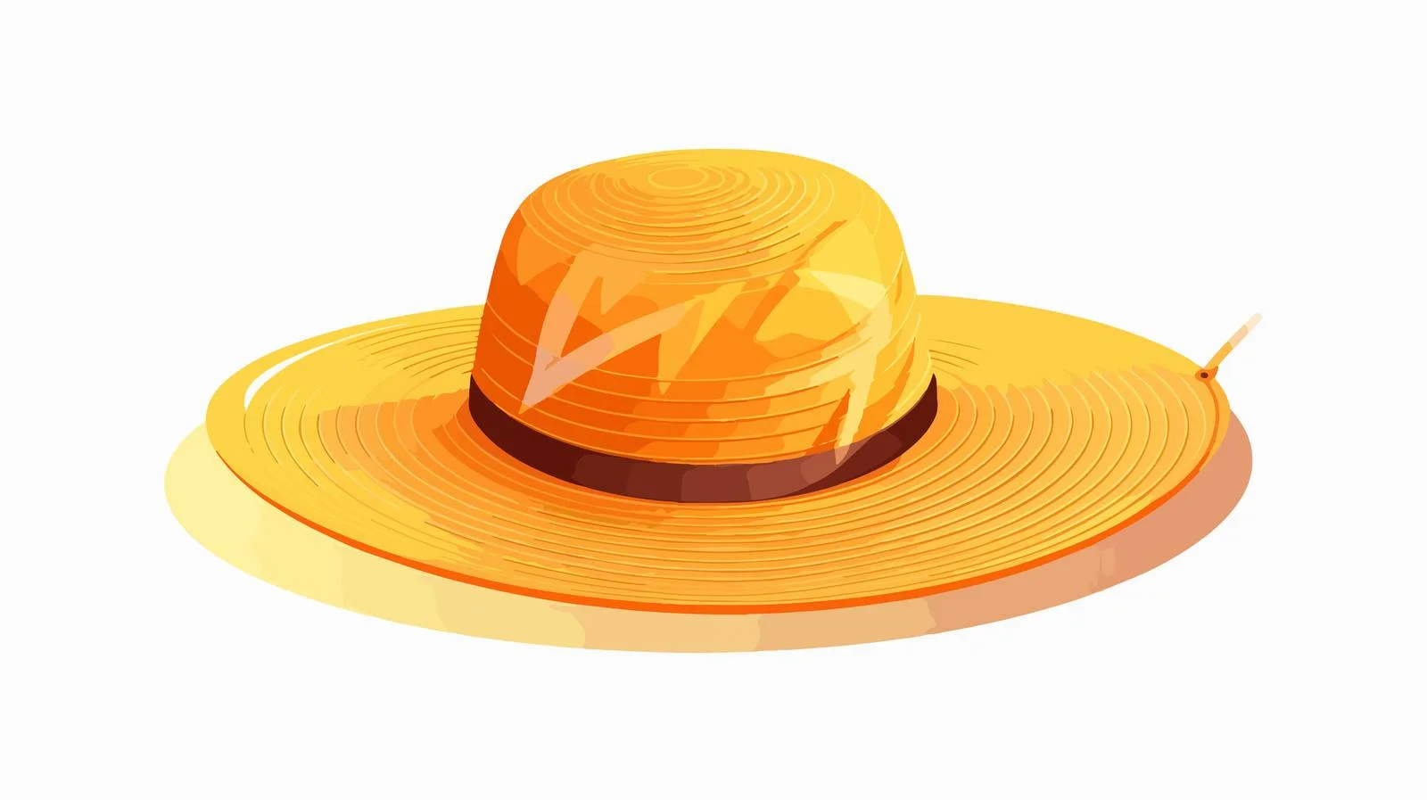 Elegant Straw Beach Hat on Head — free download from Dotvec