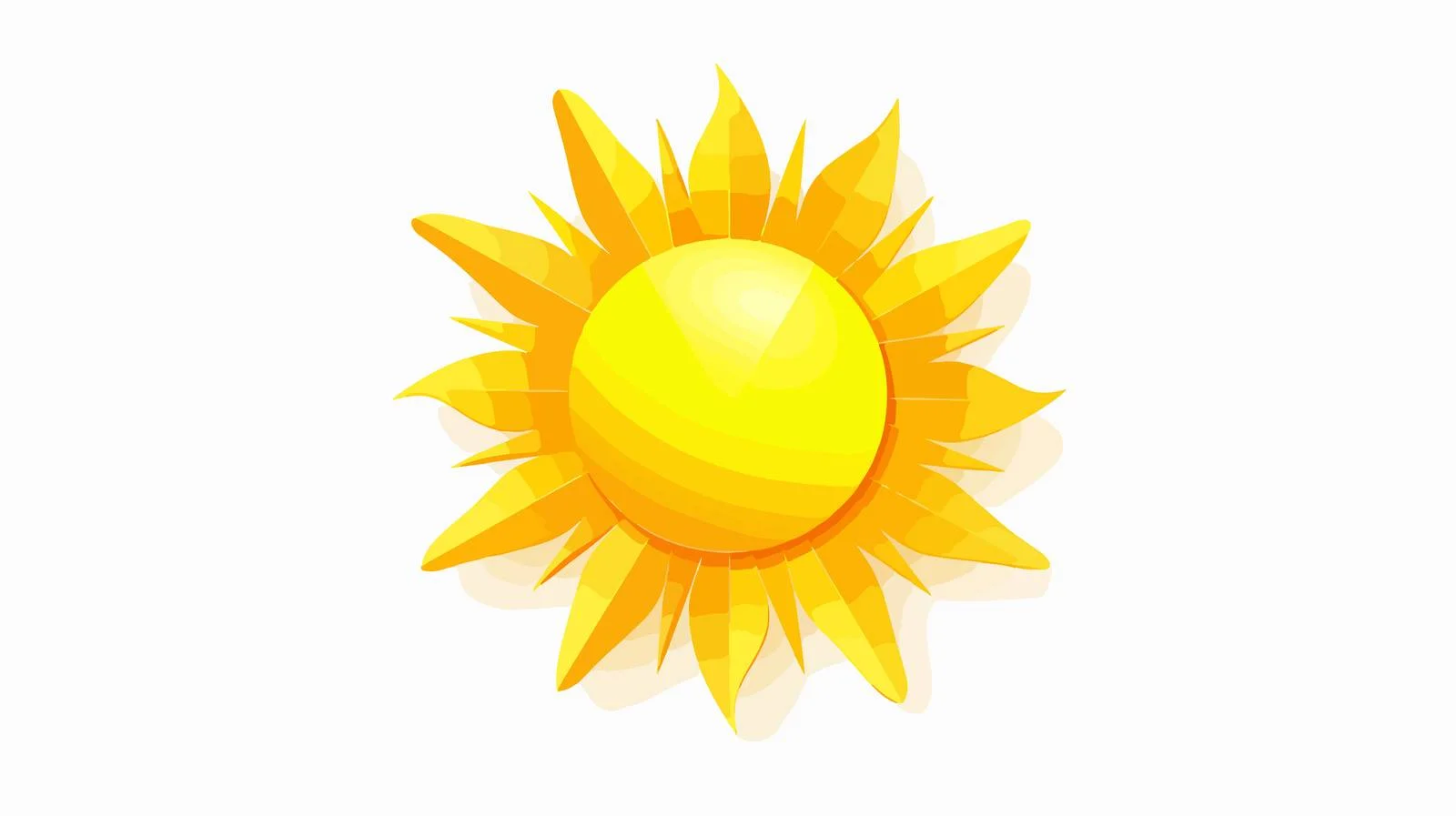 Vibrant Yellow Solar Circle with Rays — free download from Dotvec