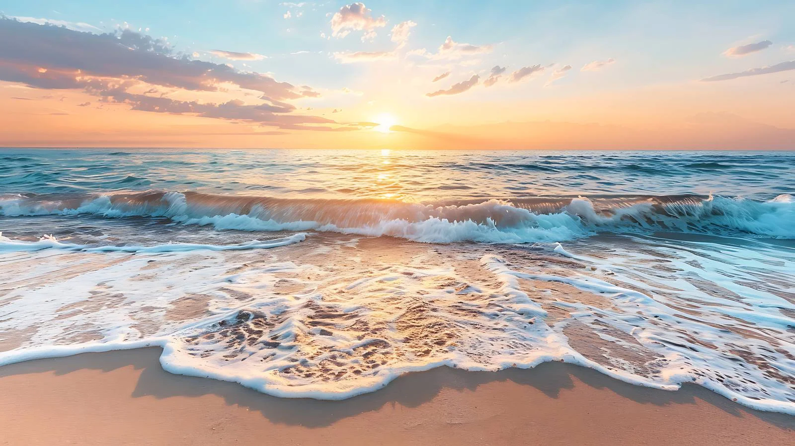 Ocean sunset on isolated white background — free download from Dotvec