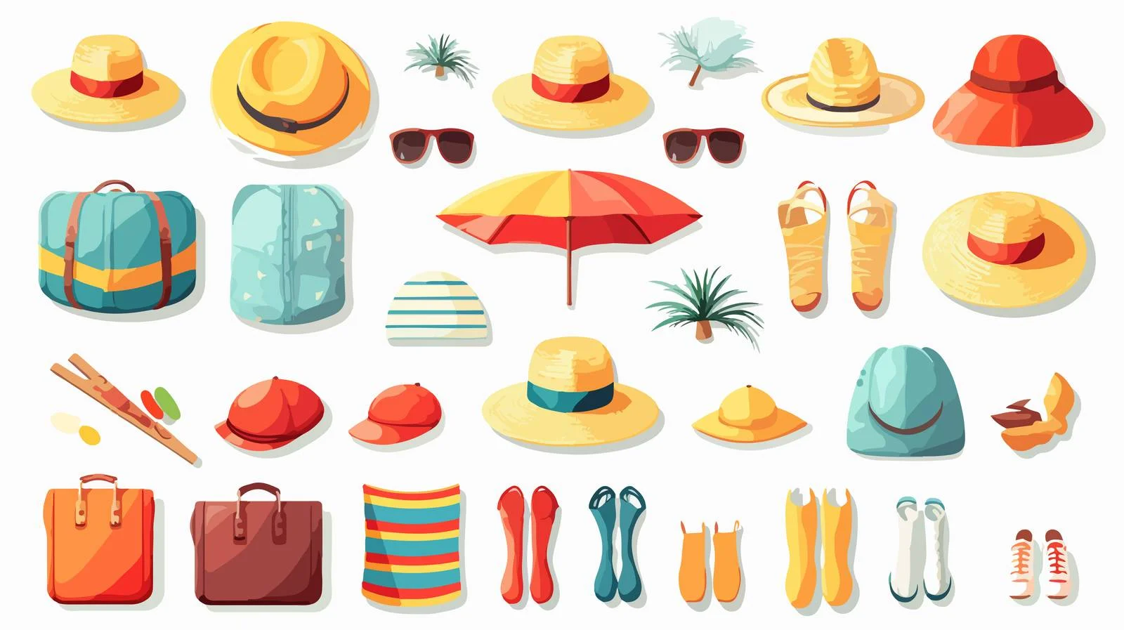 Essential Beach Wear and Accessories Collection — free download from Dotvec
