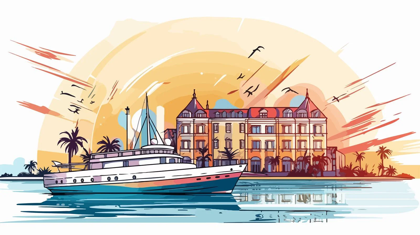 Luxurious Summer Hotel in Beautiful Scenery — free download from Dotvec