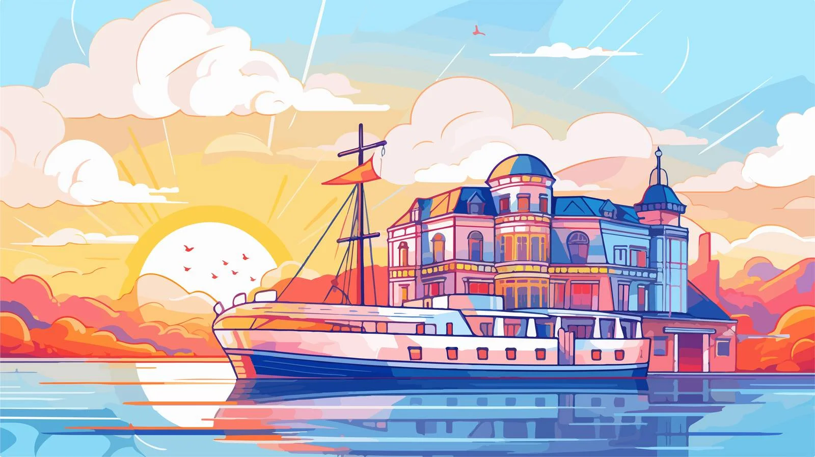 Exquisite Hotel Amidst Summer Landscape — free download from Dotvec