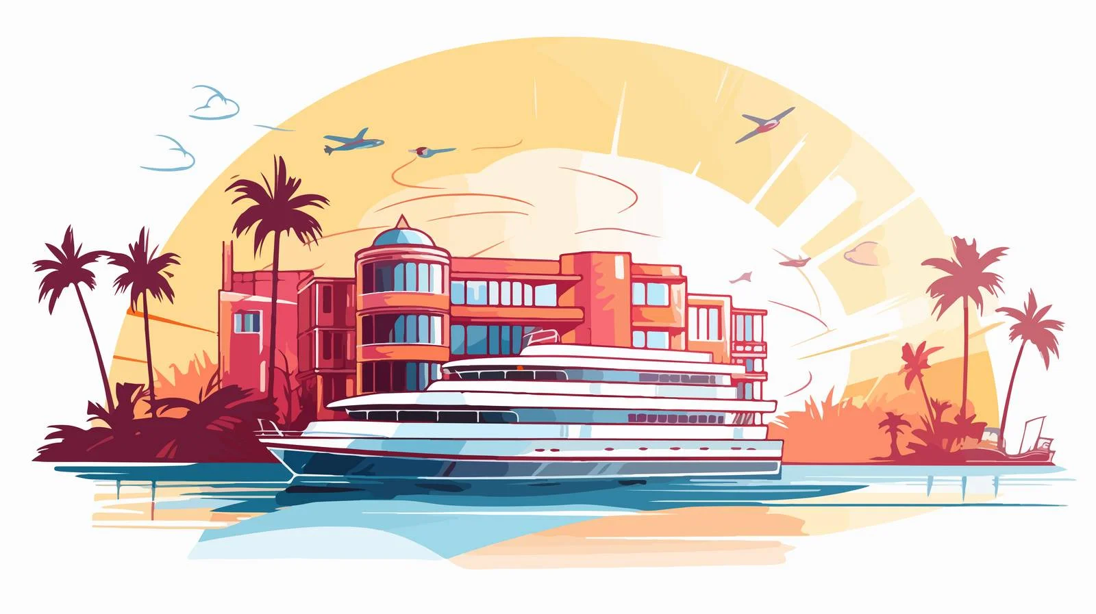 Luxurious Hotel Set in Summer Landscape — free download from Dotvec